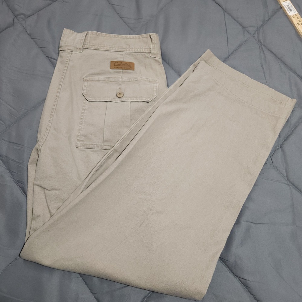 Cabela's Pants Men's 38x30 7 Pocket Hikers Beige Outdoor Hiking‎ Cargo